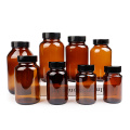 amber glass capsule bottle 400ml with plastic cap