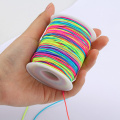 20 Meter Elastic Band Cord Paracord Bracelet Tape Braid Rainbow Elastic Rubber Rope Round String Accessories 1mm 1.2mm 1.5mm