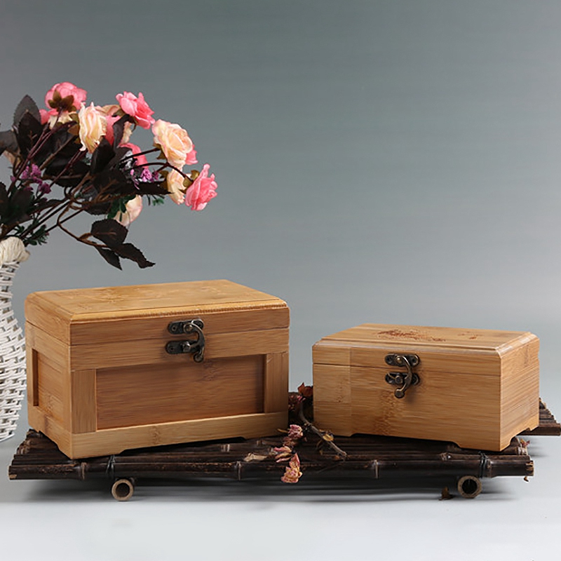 Bamboo Craft Princess Korean Bamboo Jewelry Box Wooden Jewelry Storage Box Collection Box Gift Box