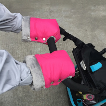 Kids Winter Warm Stroller Gloves Pushchair Hand Muff Waterproof Pram Accessory Mitten Baby Buggy Clutch Cart Thick Fur Gloves