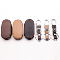 1 pcs New Genuine Leather Key Case Cover For Fiat 500 3 Buttons Flip Remote Key Blank Fob remote Car Auto Parts Accessories