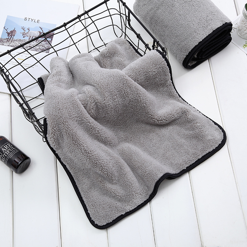 40x100cm Gray Super Absorbent Car Wash Cloth Microfiber Towel Cleaning Drying Cloths Rag Detailing Car Towel Care Polishing Plus