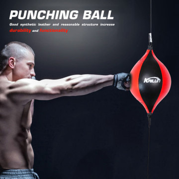 Adults Pear Double End PU Punching Ball Reflex Dodge Speed Hanging Boxing Bag Fitness Sports Training Equipment