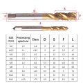 Spiral Flute Metric Thread Taps Straight Flute Machine Screw And Die Plug Set Machine Tap For HSS With Coating Titanium Material