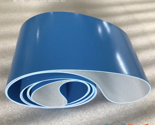 Primeter:2000x100x2mm Blue Food Grade PVC Cold Resistant Conveyor Belt Industrial assembly line smooth flat belt