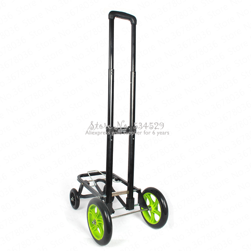 29%Luggage cart folding hand carts increase wheel portable shopping cart fishing cart dirt road trolley car pull goods trolley