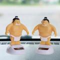 Funny Sumo Wrestler Solar Power Swinging Car Interior Dashboard Ornament Gift
