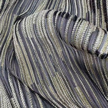 Shiny Elegant Polyester Knit Striped Girls Dress Fabric