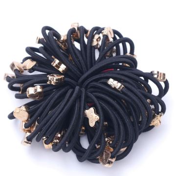 10PCS Lot Hair Rope Women Black Elastic Rubber Band Girls Lovely Hair Ropes Ponytail Holder Headband Braider Tool New