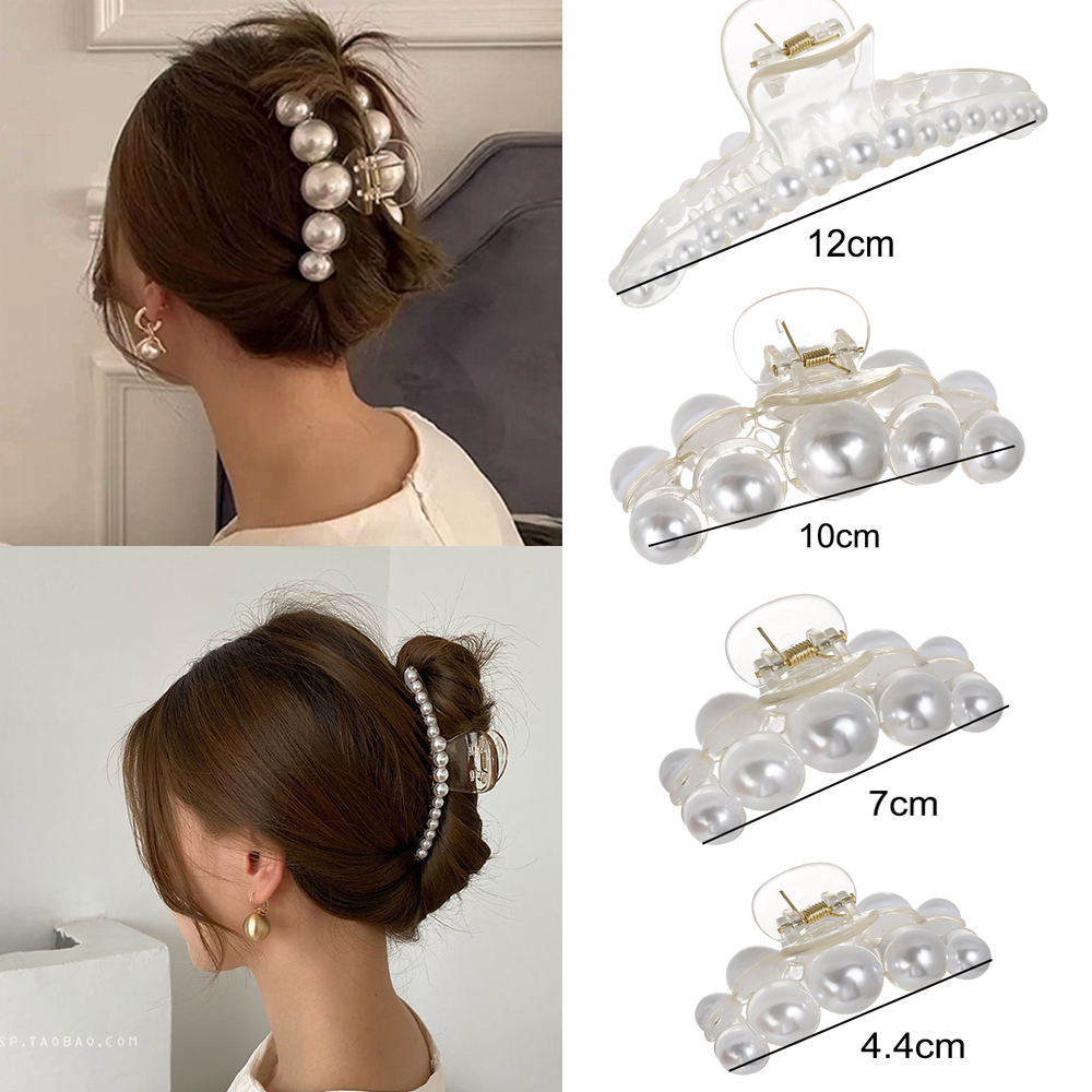 1/3Pc Fashion Classic Elegant Pearl Hair Claws Hair Clips Crab Woman Girls Hair Accessories Hairpins Female Ornament Barrettes