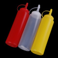 Sauce Vinegar Oil Ketchup Gravy Cruet Kitchen Accessories Gravy Boat Plastic Condiment Dispenser 8oz Squeeze Bottle