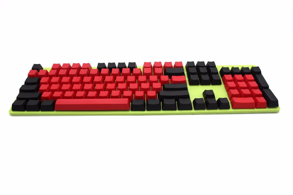 Free Shipping YMDK 104 87 61 Mixed Red Black PBT OEM Profile Keycap For 104 TKL 60% MX Switches Mechanical Gaming Keyboard