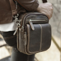 Genuine Leather Male Multi-function Fashion Messenger bag Casual Design Crossbody One Shoulder bag Satchel Tote School Bag 8025