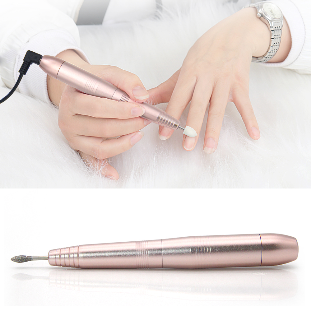 LKE Complete set Electric Manicure Portable USB interface electric nail polisher 26000 speed high-efficiency Nail drill Tool