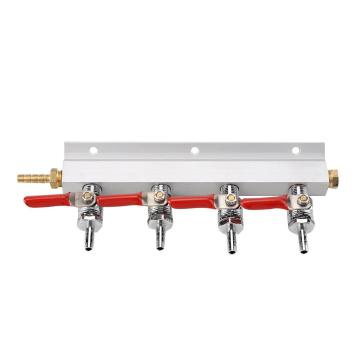 Muti 2/3/4 Way Homebrew CO2 Air Gas Distribution Manifold Splitter Draft Beer Kegerator 1/4 Barb Tools For Homebrew Beer Brewing