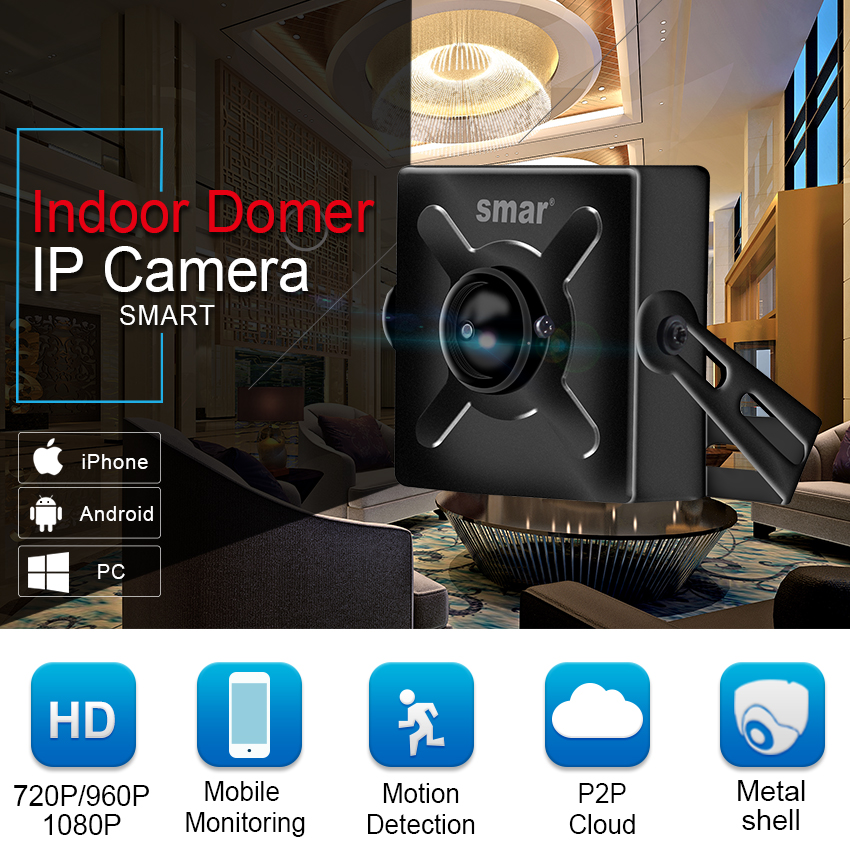 Smar CCTV IP Home Camera 3.7MM 720P 960P 1080P Security Surveillance Network Camera ONVIF2.3 Support Android, iPhone IOS