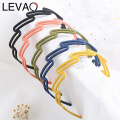 LEVAO Toothed ins Headbands Hair Bands Fashion Color Hairband Hair Jewelry Bezel Turban Women Girls Hair Accessories Head Hoop