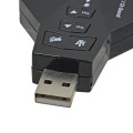 3D External USB Audio Sound Card Adapter Virtual 7.1 Channel 3D Audio Headset 3.5mm For PC Laptop WinXP/78 Linux MacOS