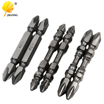 6pcs 65mm double Head Magnetic Screwdriver Bit Anti-Slip S2 PH2 1/4