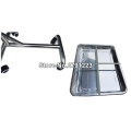 Medical Instrument Stand Removable Stainless Steel Tray Medical Hospital Patient Stand tray Patient Room Double Post Trolley New