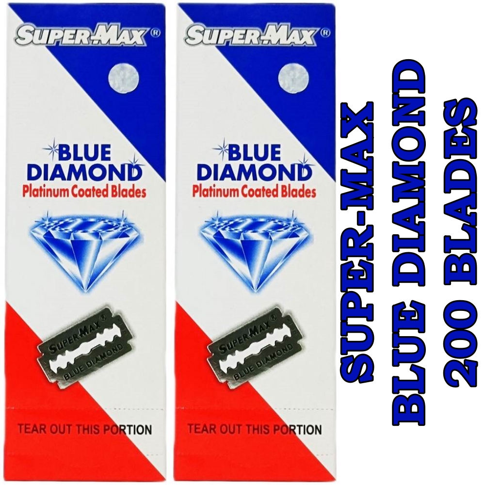 Super Max Blue Diamond Double Edge Razor Blades 50 100 200 pcs