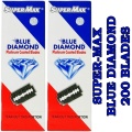 Super Max Blue Diamond Double Edge Razor Blades 50 100 200 pcs