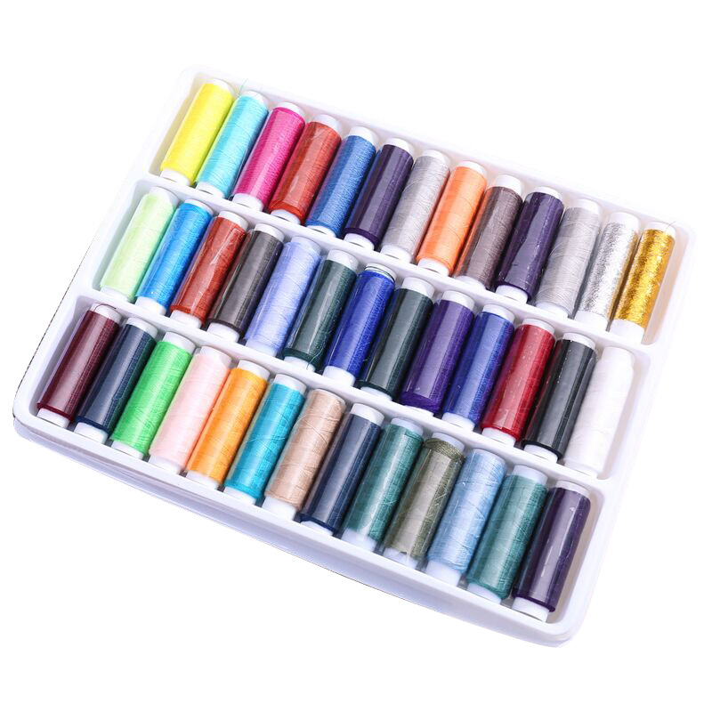 39pcs/Set 150 Yards Sewing Thread Spolyester Thread Strong And Durable Sewing Colorful For Hand Machines Knitting