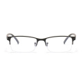 Half Frame Square Nearsighted Glasses Women Men Blue Light Blocking Minus Lens Prescription Eyeglasses 0 -0.5 -0.75 TO -6.0