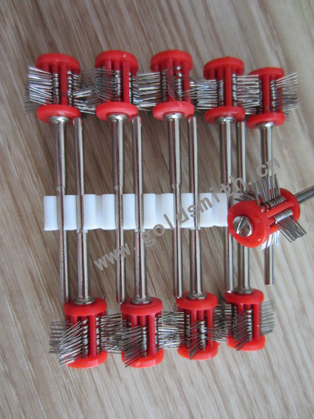 10pcs red mounted matt brush wire dia : 0.2mm jewlery making machine matt wire brushes