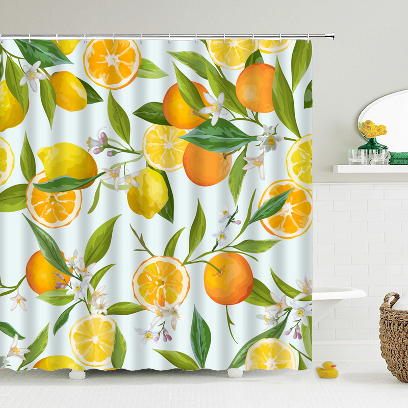 Bathroom Shower Curtain Waterproof Polyester Bathroom Curtain Fresh pineapple Printing Shower Curtain Bath Screen 180X180CM