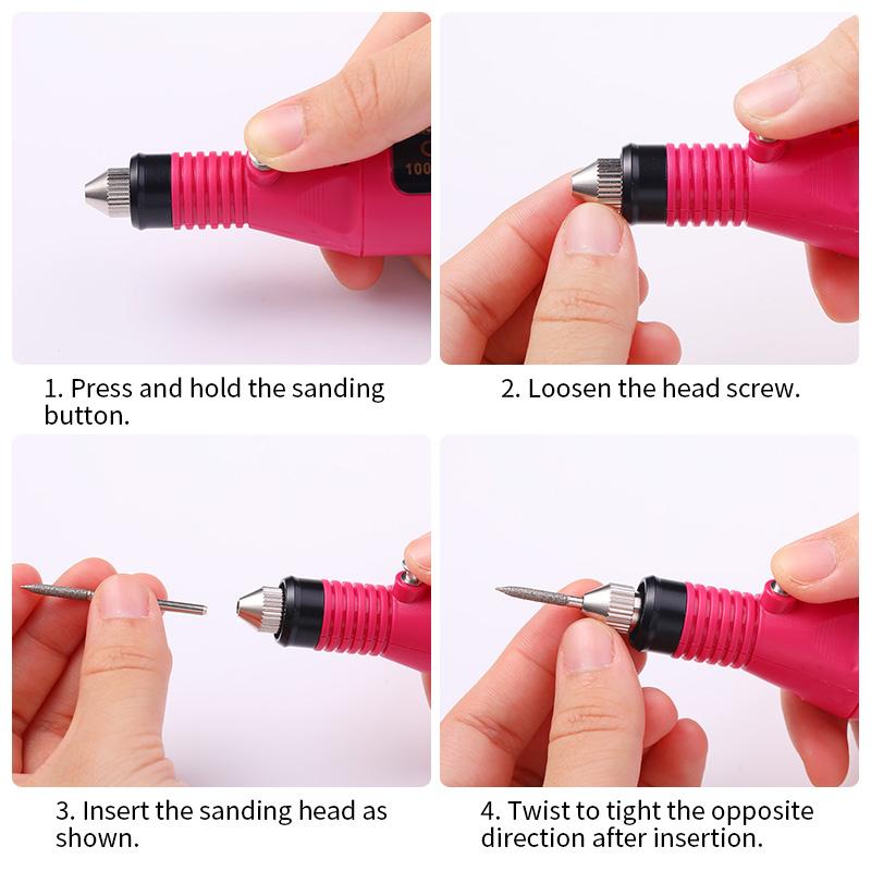 LEMOOC Nail Drill Machine Electric File Sanding Grinding Pedicure Drill Set Nail Art DIY Design Equipment Manicures Tool