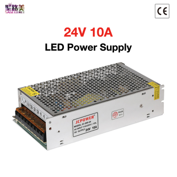 24V 10A Switching Power Supply Lighting Transformer Output DC 24V 10A 240W Switch for CCTV PSU LED Strip Light