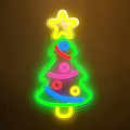Christmas Tree Shaped Led Neon Sign Cute Panel Light Neon Pub Room Pastry Display Commercial Christmas Party Wedding Decorations
