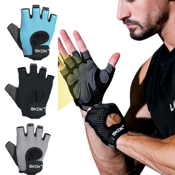 Half Finger fitness Gloves High Elastic Breathable Mesh Anti-Slip Bike Gloves Indoor Gym Equipment Sports Barbell Weight Gloves