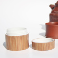 Household Round Bamboo Cream Bottle Women Cosmetic Jar Refillable Face Cream Lotion Storage Containers