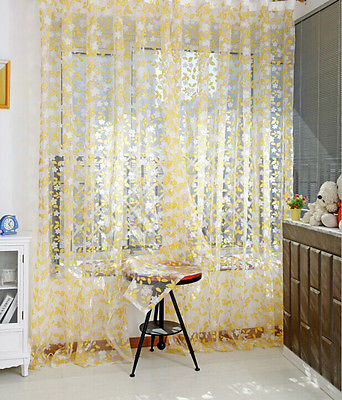 3 Colors Scarf Sheer Voile Door Window Curtains Drape Panel Valance Curtains 100*200CM