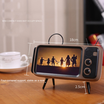 Mini Wireless Stereo Bracket Movies Mobile Phone Bluetooth Speaker TV Music Player Retro Pocket Home Audio Christmas gift