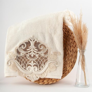2Pcs Turkish Made Towel Soft Lace Hand Towel Bath Face Set home garden Embroidered 100% Organic Cotton For home gift towel home