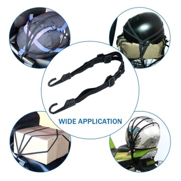 Motorcycle Helmet Elastic Rope Strap Tensioner Elastic With Hook 43inch Max Length Tensioning Belts Retractable Helmet Luggage