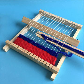 DIY Traditional Wooden Weaving Loom Craft Yarn Hand Knitting Machine Kids Educational Toy Gifts Hot Sale