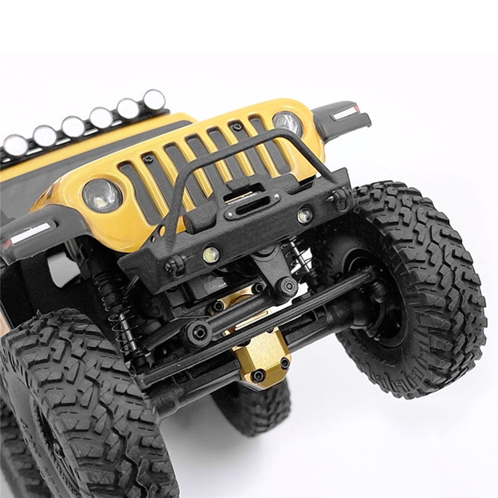 RC Car Accessories Black Nylon Front Bumper with Simulation Winch Capstan Tow Hooks for Axial SCX24 1/24