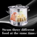 52QT Stainless Tamale Steamer Pot with Lid