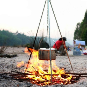 Outdoor Picnic Telescopic Cooking Tripod Portable Hanging Pot Camping Tripod Campfire Grill Stand