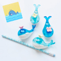 Portable Plastic Manual Dolphin Pencil Sharpener With Eraser Cute Mini Pencil Sharpener Student Kids Sharpener Stationery Tools