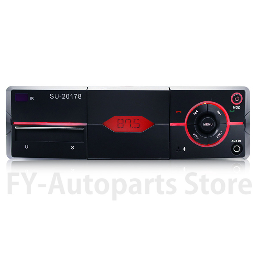 1Din Car Audio Stereo Lossless sound quality Mp3 Player FM Radio Stereo Adapter with Phone Holder & Bluetooth Handsfree Calling