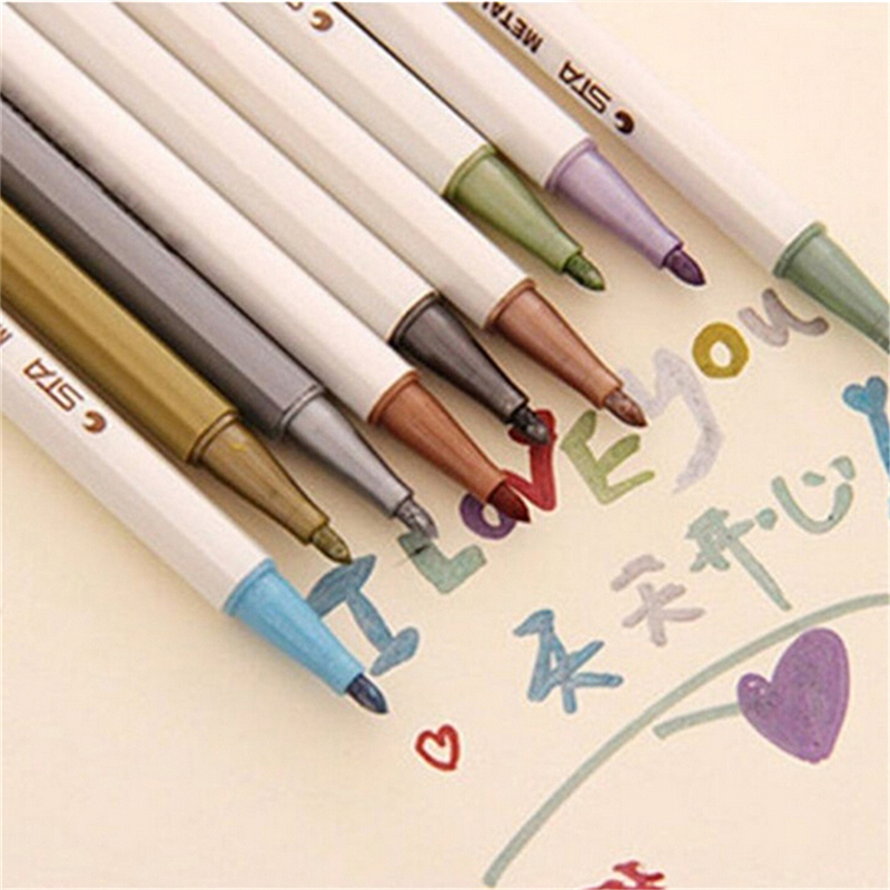 10pcs/lot Korean Highlighters Kawaii 10 Colors Crayon Marker Pens Office Material Escolar School Supplies