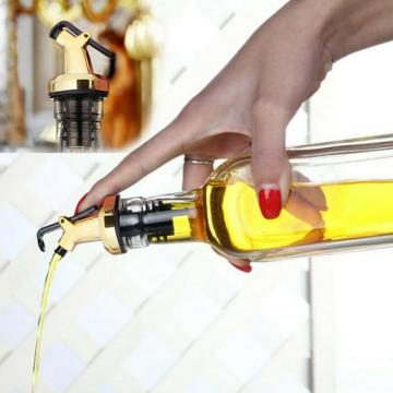 1PCS Oil Bottle Stopper Lock Plug Seal Leak-proof Food Grade Rubber Nozzle Sprayer Liquor Dispenser Wine Pourer Kitchen Bar Tool