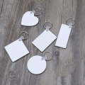 12 Sublimation Wooden Hard Board Key Rings Double Printable Blank MDF Key Chains R3MC