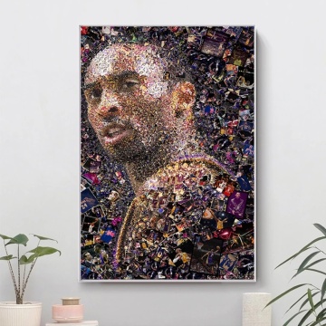 Kobe Bryant Basketball Star Portrait Canvas Painting Scandinavian Cuadros Wall Art Pictures Prints and Posters for Living Room