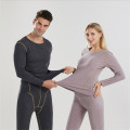 Men New Double-Sided Velvet Thermal Heating Sets Man's Round Neck Bottoming Shirt and Long Pants Autumn and Winter Underwear Set